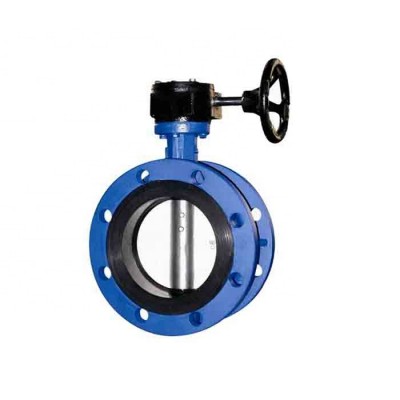 Dn200 Pn16 Ductile Cast Iron Di Hand Operated Double Flanged Butterfly Valve